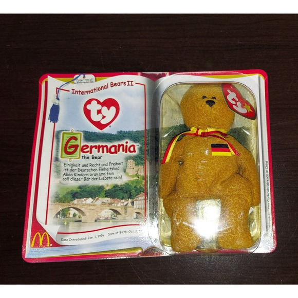 TY Beanie Babies McDonald's International Bears II Spangle Osito Germania - Picture 3 of 8